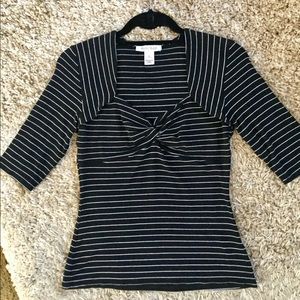 Super cute black & white striped tee